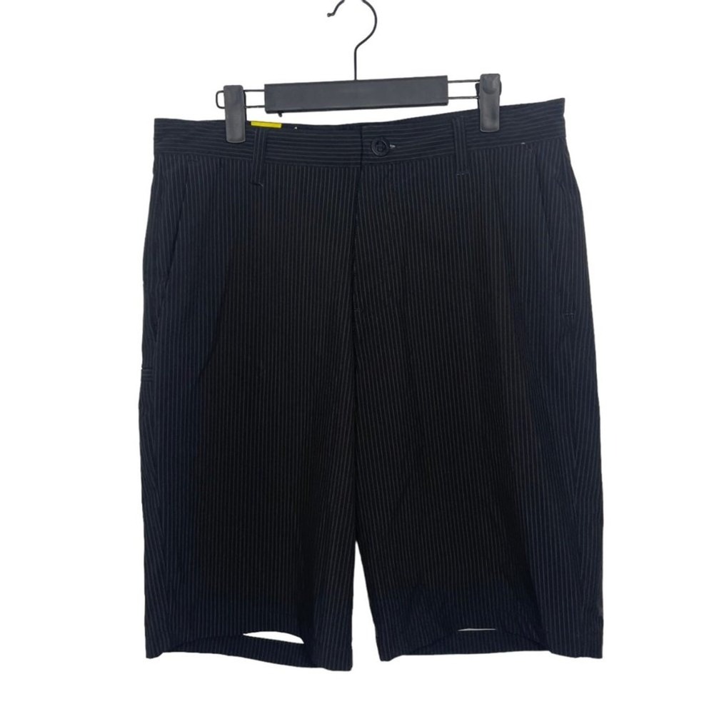 Volcom Frickin V4S Chino Shorts Mens 32 Black Pinstripe Stretch A0911218